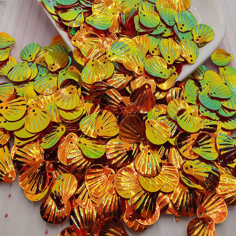 13mm Gold Seashell Sequins for Mermaid Eye Makeup & DIY