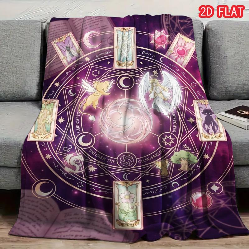 

Star Magic Oath Print FlAannel Blanket, High quality Comfortable for All Seasons, Home Decor, Warmth and Comfort 80cm x 120cm