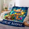 Customizable DogMan1 Throw Blanket – Personalized Name, All-Season Cozy Snug Blanket, Machine Washable, Personalized Blanket