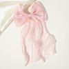 Women Hairpin Cartoon Bowknot Long Ribbon Decor Back Head Hair Clip Hair Styling Tool Hair Accessory