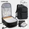 Landcase Backpack, Travel Bag, Large Capacity, Short-Trip Travel Bag, Business Trip Luggage Bag, 3757 Black