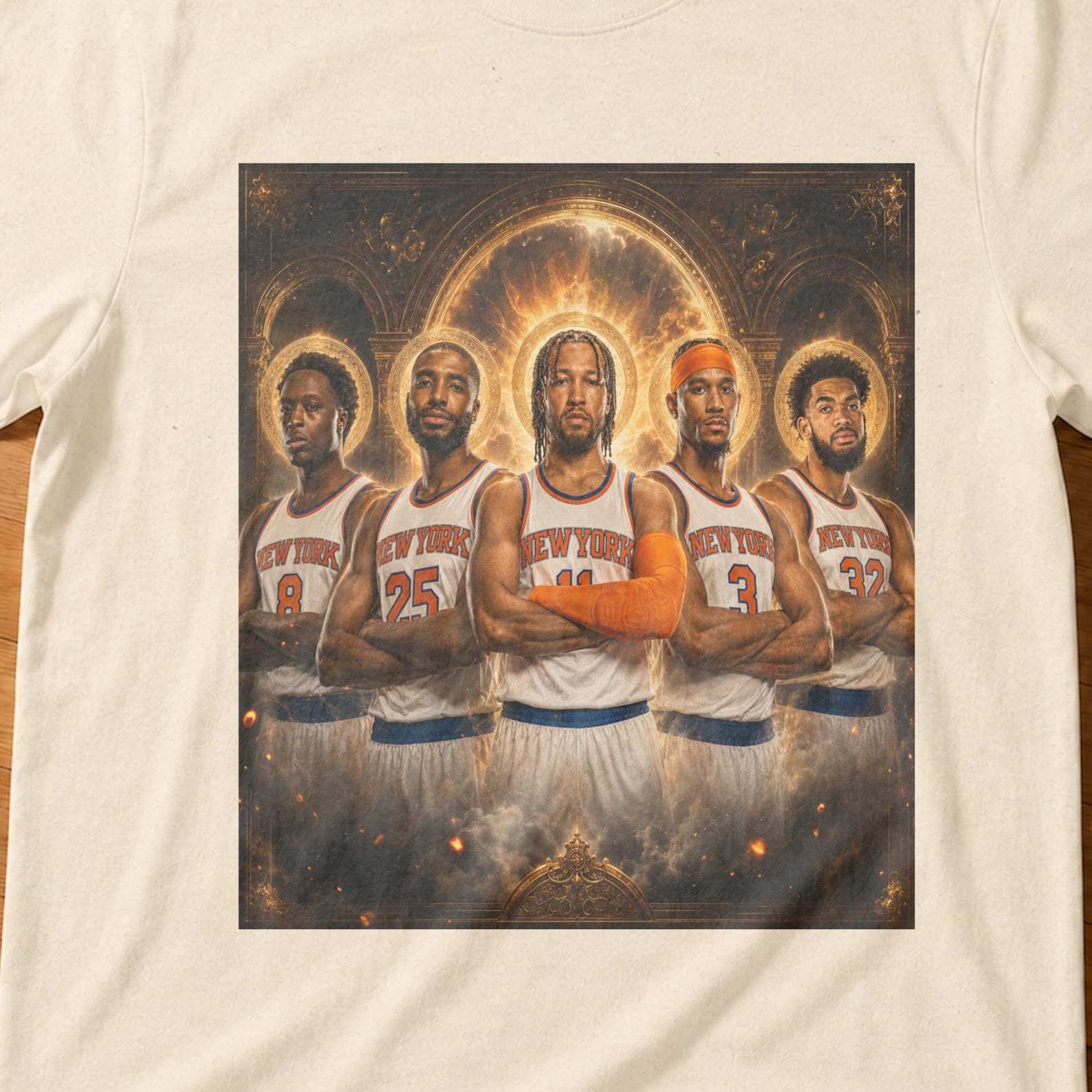 Saints of New York Knicks Jalen Brunson OG Anunoby Bridges Josh Hart Shirt Towns Finals Shirt,NY Hoops Gift,New York Knicks,Nba Finals 2026 3XL