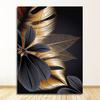 Black Golden Plant Leaf Canvas Poster Print  Abstract Wall Art Painting Nordic Living Room Decoration Picture Modern Home Decor