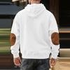 Men Jacquard Hoodie Long Sleeve Pullover Sweatshirt Loose Fit Hooded Casual Sweatshirt for Sportswear Street Gym