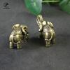 Solid Copper Lucky Elephant Small Ornaments Brass Blessing Elephants Miniature Figurine Antique Bronze Animal Statue Craft Decor