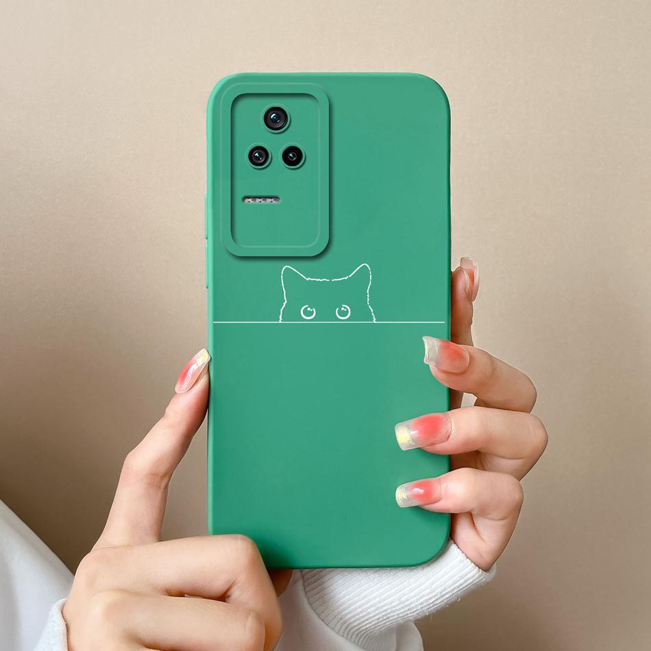 Cute Case For Poco F4 GT Global Version Soft Smooth Liquid Silicone Full Coverage Anti Choc Phone Bumper For Xiaomi Poco F4GT