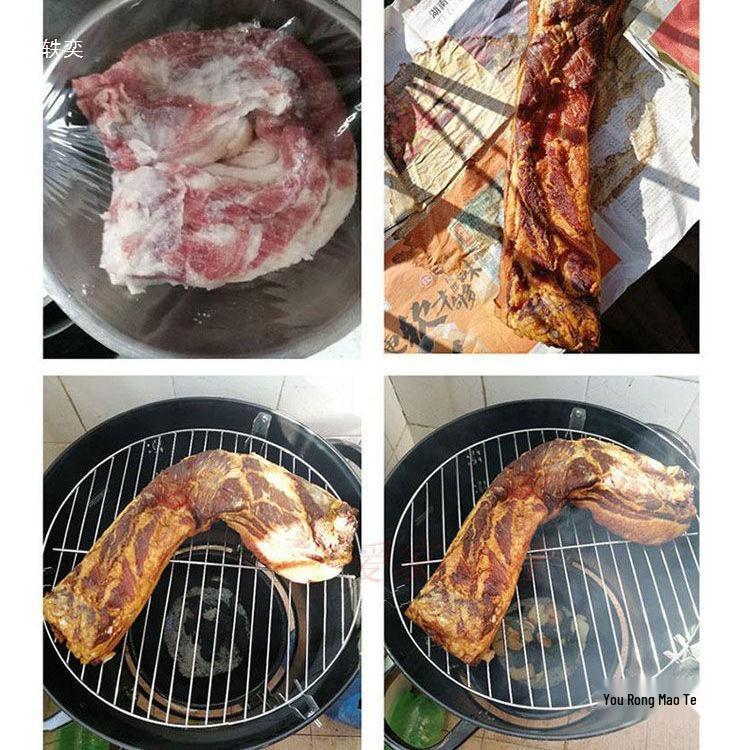 Double-layer Multi-functional Charcoal Smoker Oven for Roasting, Stewing, Grilling, and Smoking Meat & Sweet Potatoes