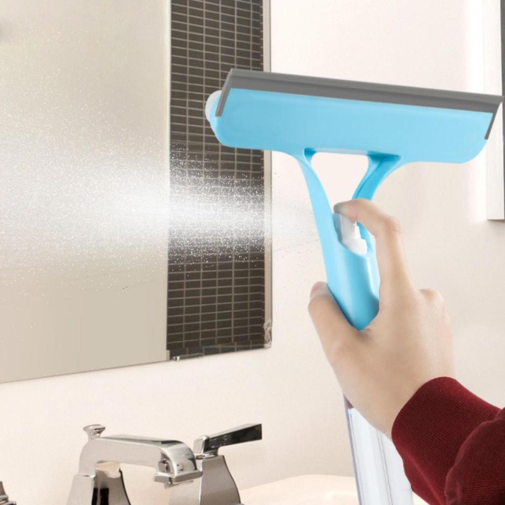 3in-1 Silicone Shower Squeegee Wiper Hand-held Spray Window Wiper With Nozzle Watering Can Bathroom Mirror Glass Cleaning Tool