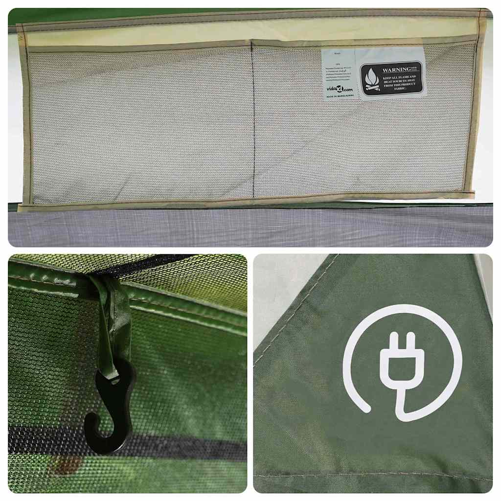Family Tent for 6 Persons Green Waterproof