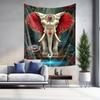 Art Deco Tapestry  Elephant Pattern Hanging Cloth Wall Mural Tapestry