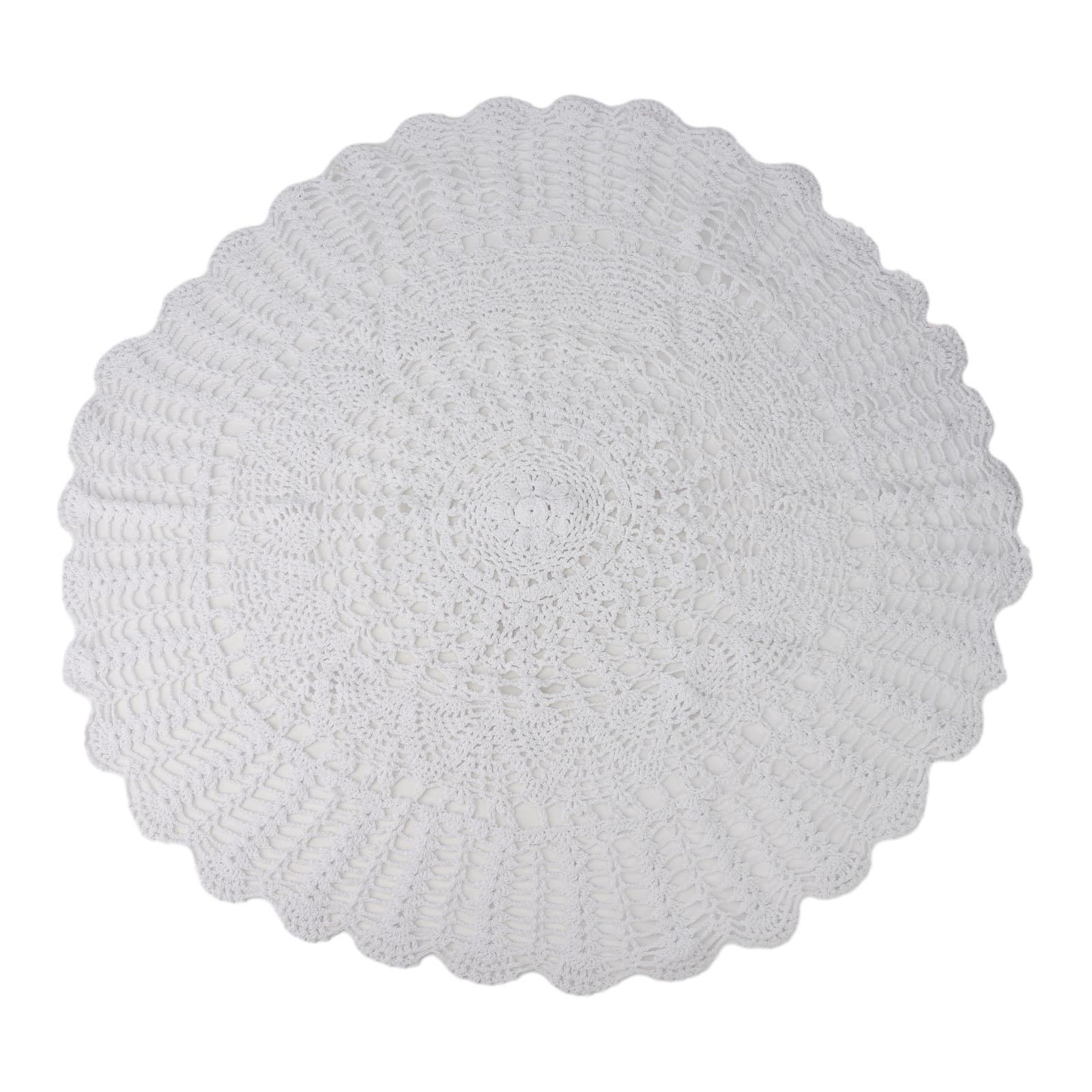 Living Room Tablecloth Manual Round Tablecloth White