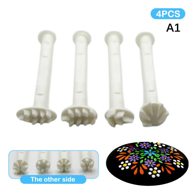 

Набор инструментов для точечной росписи цветов и флористики, для точечной росписи, 3D-печатное искусство, штамп-ручка, сделай сам, трафареты для граффити, рисования, для дома, улицы