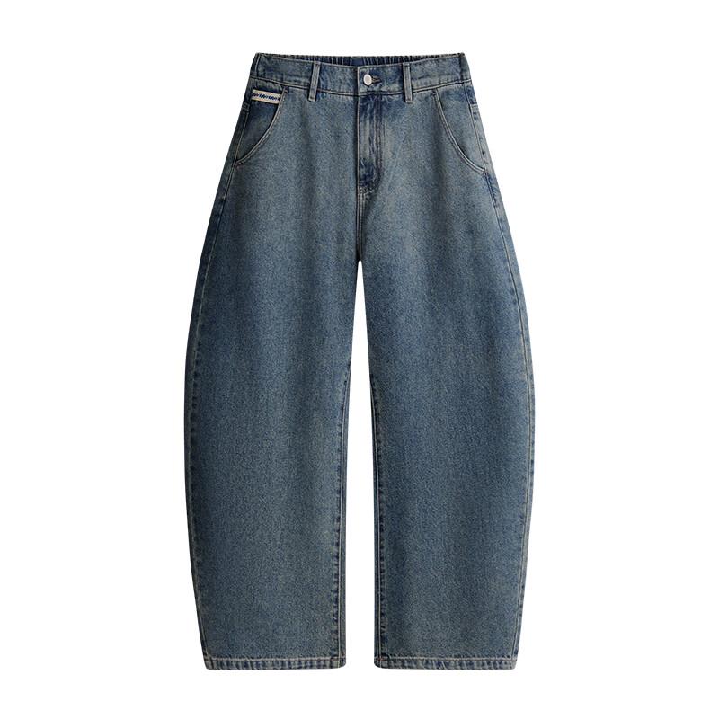 NVG.YOUNG Men's Loose Fit Curved Denim Jeans