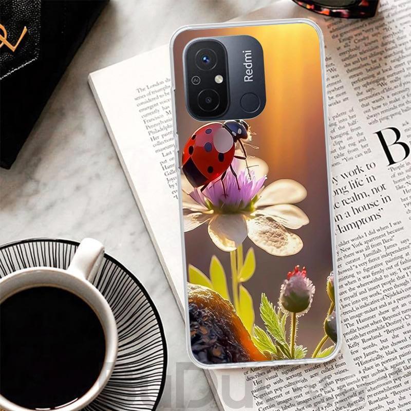 Insect Seven-Star ladybug Cover For Xiaomi Redmi 13 13C 14C 12 12C 10 10C 9 9C 9T 9A Phone Case 10A 8A 8 7A 7 6A 6 K80 K70 K60 K