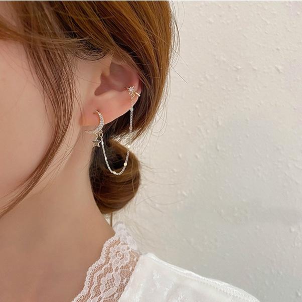 

Модный комплект серег-клипс в виде бабочки и змеи, персонализированная цепочка с кристаллами, зажимы для ушей для женщин, аксессуары, ювелирные изделия 22