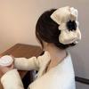 1pcs Fashion Big Bow Hair Claw Clips for Women Hairclips Girls Large Hair Crab Black Hair Clamp White Hairpins Hair Accessorie