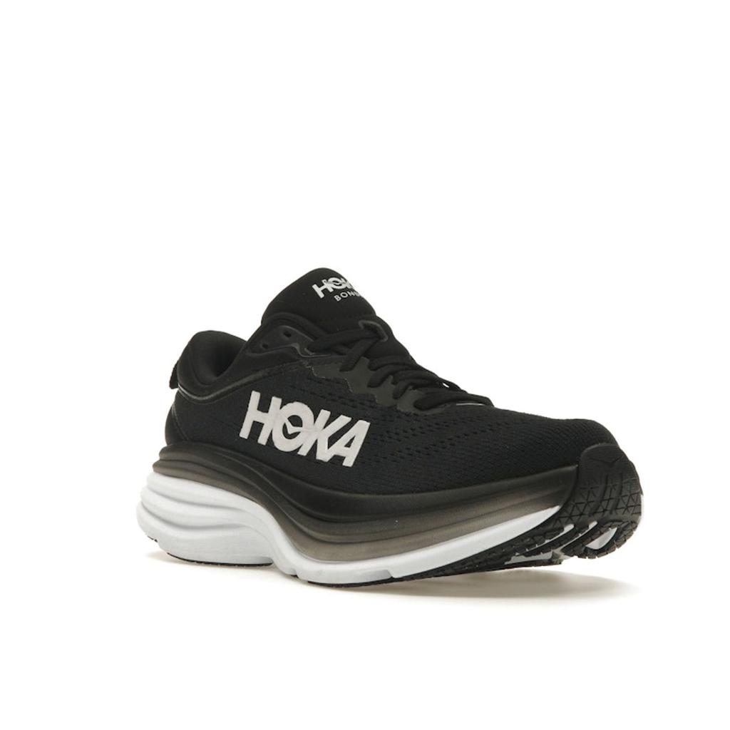 HOKA Bondi 8 Black White Women Sneakers 1127952-BWHT