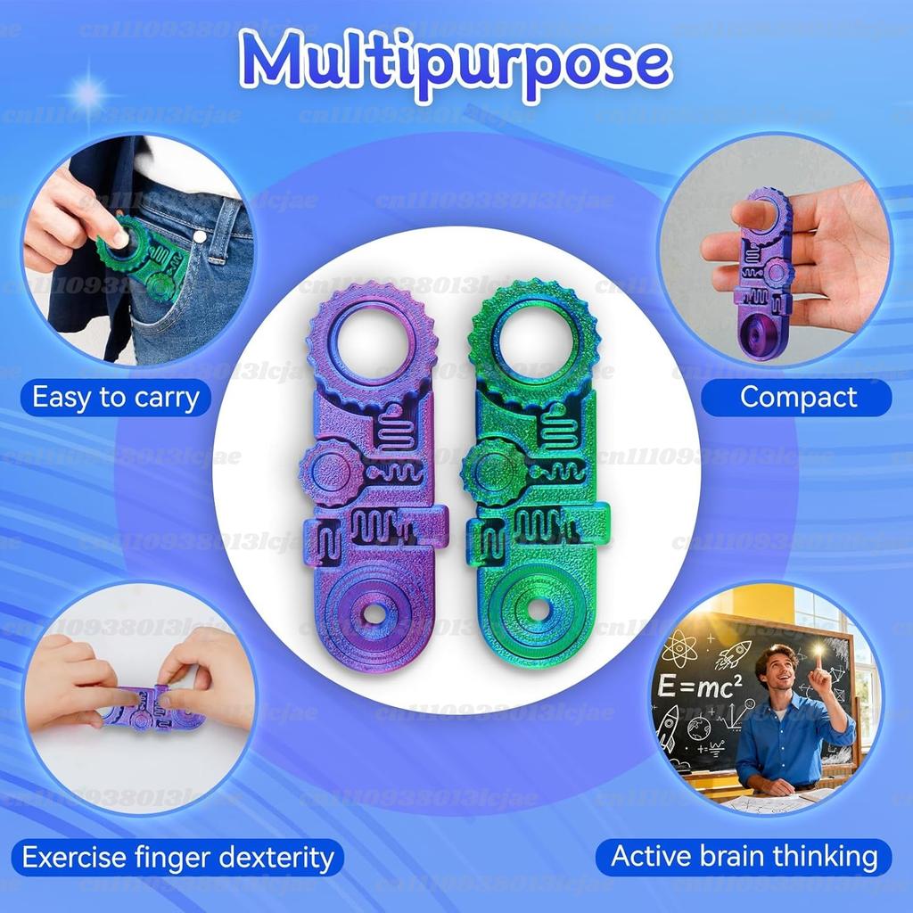 3D New Printed Fidget Ring Toys 5-In-1 3D Printed Gear Ball Stress Sensory Toy Mindful Meditation Gear Toys For Stress