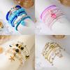 1 Set Summer Ocean Blue Beads Strand Hand Chain Bohemia Starfish Shell Beaded Bracelets For Women Jewelry Beach Vacation Gift