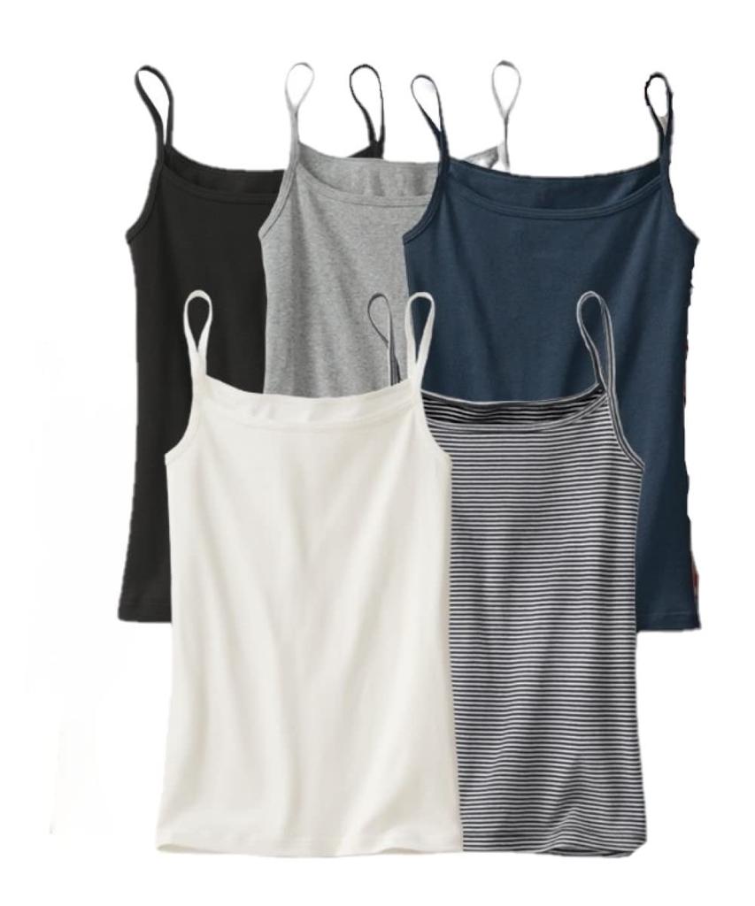 Nissen Set of Cotton Plus Basic Size 10L 5-Piece 100% Camisoles, Women's, Sizes, Colors,