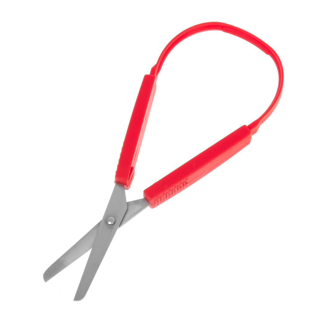 1Pcs Loop Scissors Colorful Grip Scissors Loop Handle Self-Opening Scissors Adaptive Cutting Scissors for Children Adults