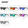 KDEAM Square-frame sunglasses, polarized, iridescent lenses, for outdoor driving TR Sports sunglasses KD0721