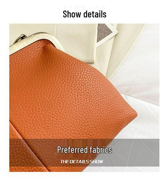 European & American Lychee Pattern Retro Shell Bag: 2026 Versatile Simple Shoulder & Chain Handbag for Women.