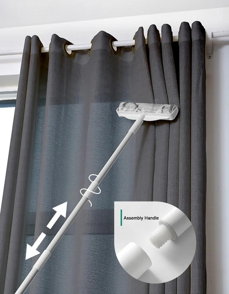 Wide Lint Rollers Sticky Large Surface with Long Handle Adjustable,pet Hair Remover Dust Brush for Carpets Floors Curtains