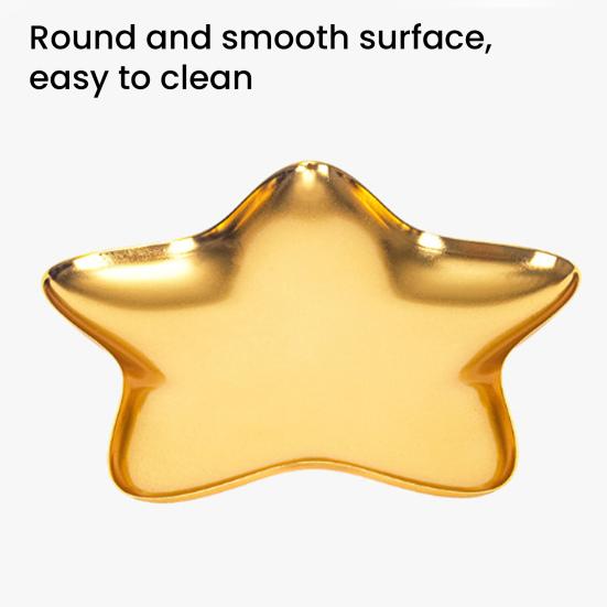 Yousheng Creative Star-Shaped Metal Dessert Tray Small Appetizer Plate for Cake Fruit Snacks Multi-functional Retro Dinnerware for Party Picnic