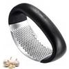 Stainless Steel Garlic Press Set - Upgraded Manual Garlic Press, Compact Household Kitchen Tool