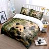 Cute Panda In Bamboo Forest Printed Duvet Cover Set1 Duvet Cover+2 Pillowcasemulti Size Bedroom Bedding Decor Luxury Gifts