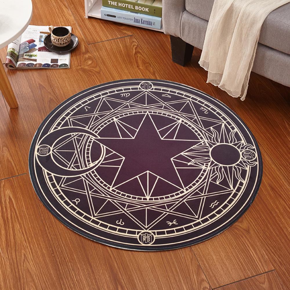 Arredamento camera da letto Rosa Magic Star Array Tappeto Soggiorno Divano Tappeto Balcone Tappetini antiscivolo Cartoon Circolari Tappeti da comodino