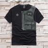 Pánská košile Dekorace zipem Cool Odnímatelné kapsy Mladistvý styl Měkká látka Kulatý výstřih Volný Hip hop styl Kulatý výstřih Pánské topy Pánské oblečení