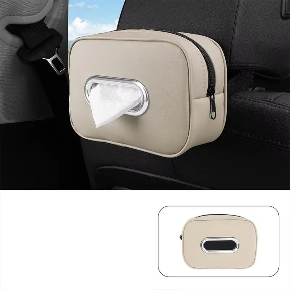 Easy Install Car Tissue Box Holder PU Leather Center Console Organizer  Road Trip