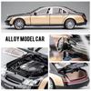 1/24 Scale Benz 62S Diecast Car Model Toy, Pull Back Toy Vehicle with Sound and Light for Kids Toddler Boys Girls Gift Collection