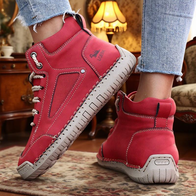 Botas de Mujer Color Nude Caña Alta Retro Antideslizantes Zapatos de Trabajo Zapatos para Exteriores Suaves Homme Clásico Tobillo Planos Antideslizantes Mocasines Zapatillas Deportivas