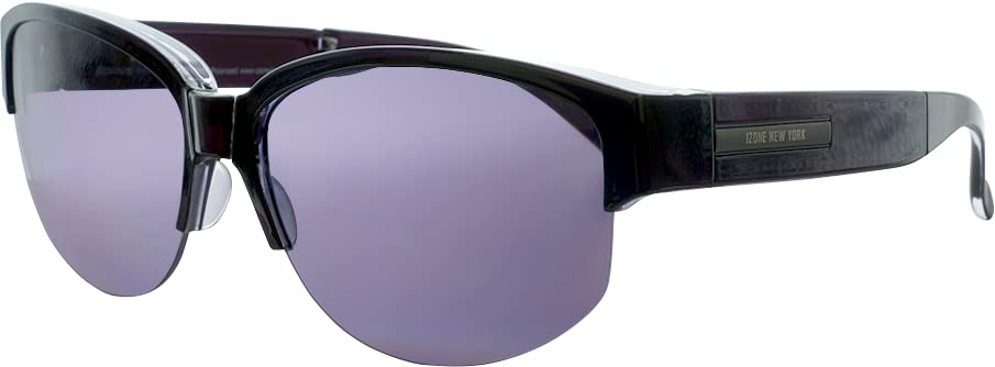 

iZONE Polarized Foldable IDRIVE for and Fishing Clear Sunglasses, Over-the-Glasses, P4770-HC7, Driving, Golf, (Purple-Black Purple)