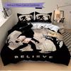 Set di biancheria da letto con 3 pezzi di Bigfoot, Believe, Copripiumino e Federe, Adatto per Camera degli Ospiti Decorazione della Casa Tutte le Stagioni(Nessun inserto) S0819072