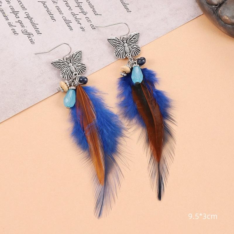 

Унікальні Перебільшені Пір яні Сережки Креативні Пір я Довгі Сережки Модні Бохо Великі Сережки Жіночі Акцентні Прикраси Оптом 14