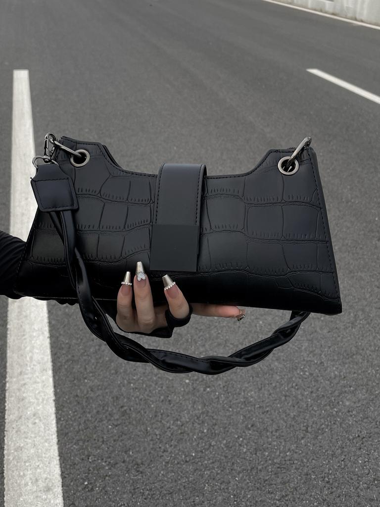 High-end single shoulder underarm bag women's new trendy fashion niche design popular texture messenger bag