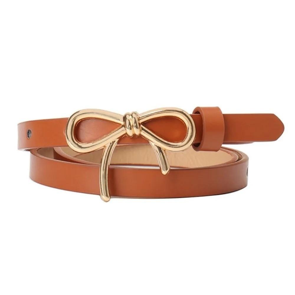 Bow Detail Women Bowknot Buckle Belt Adjustable Thin Belt for Trending Accessory