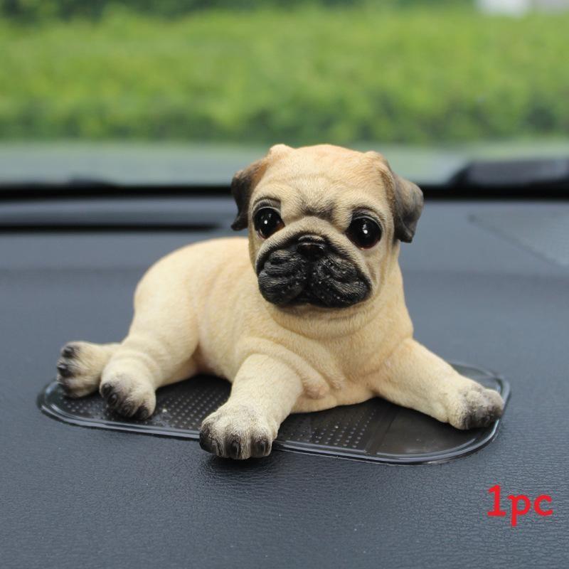 Resin Animal Pug Craft Small Dog Ornament For Party And Holiday Ideas Gift