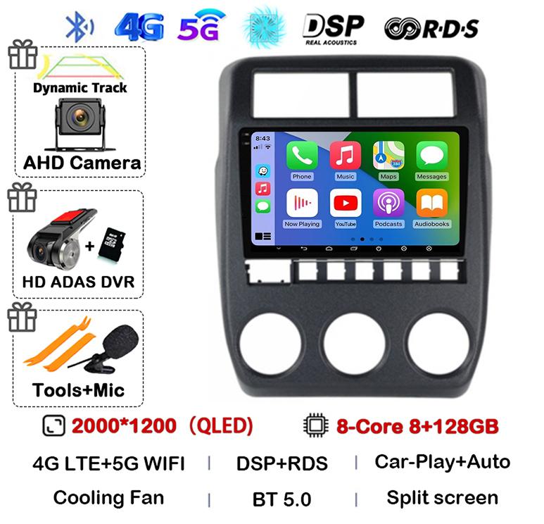 Android 14 Wireless Carplay+Auto WIFI+4G Car Radio For LADA NIVA 2022 Multimedia Stereo Video Player GPS Navigation 360 Camera