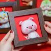 Xianci Year of the Horse Zodiac Wool Felt Needle Felting DIY Photo Frame Gift Set