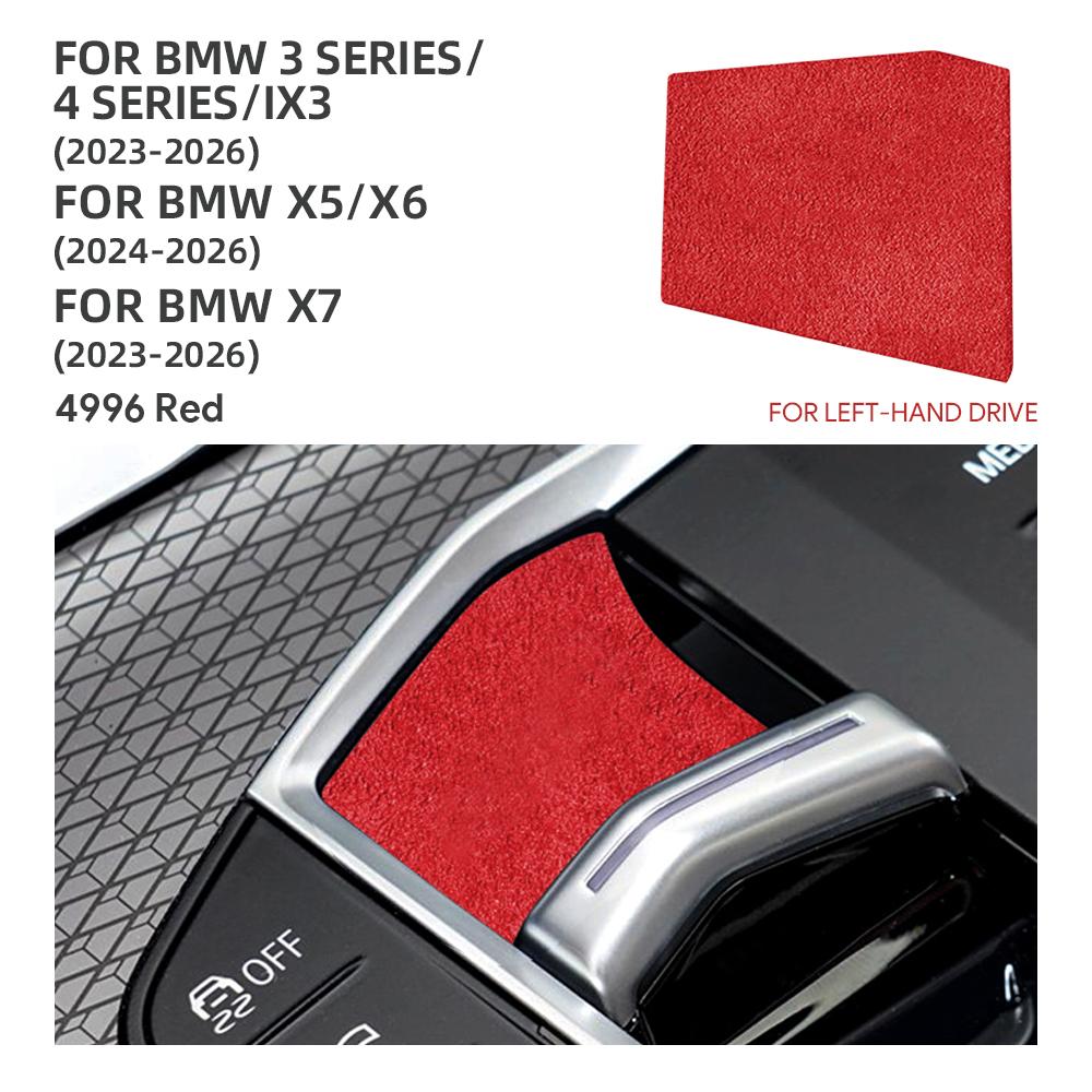 Zamszowy Ochraniacz Dźwigni Zmiany Biegów dla BMW Serii 3 G20 G28 Serii 4 G22 G23 G26 iX3 G08 X5 G05 X6 G06 X7 G07 2023-2026 LHD RHD