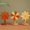 Heat Resistant Wooden Trivet Set Countertop Protectors Natural Wood Pinwheel Shape Placemat For Hot Dishes Pots Pans
