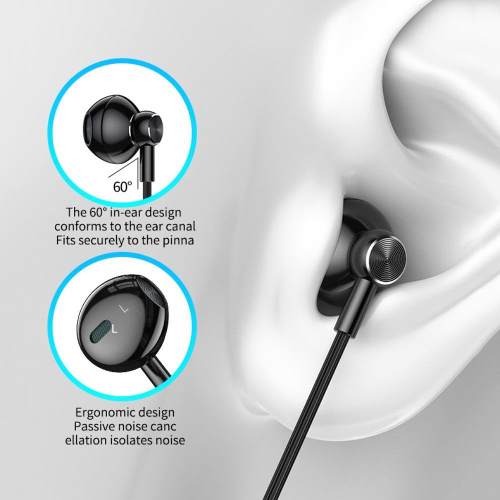 Dual Plug 3.5mm Wired Earphones 3.5mm Jack Wired Headset for Desktop/Computer/PC