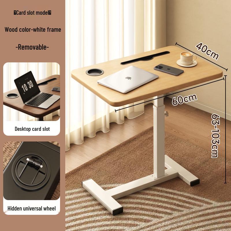 Adjustable Bedside Computer Desk: Movable and Foldable Table for Living Room, Sofa, Bedroom, or Study.