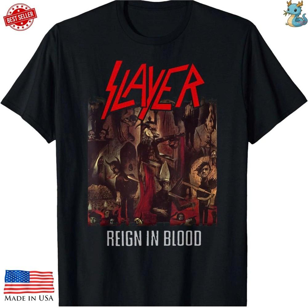 

Slayer Tribute Tee South of Heaven Graphic Heavy Metal Rock Band T Shirt Unisex T-Shirt L