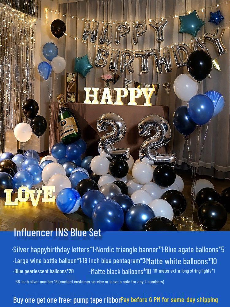 18th Birthday Party Decorations: Balloons & Background Wall Props for Boys & Girls
